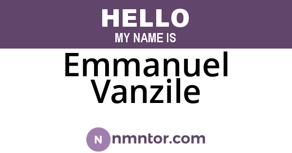 Emmanuel Vanzile