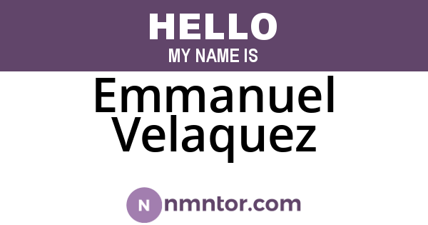 Emmanuel Velaquez
