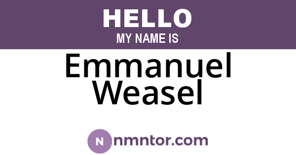 Emmanuel Weasel