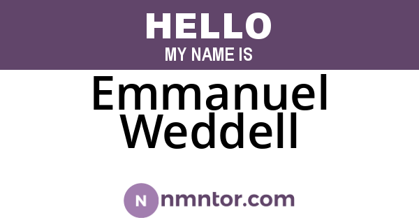 Emmanuel Weddell