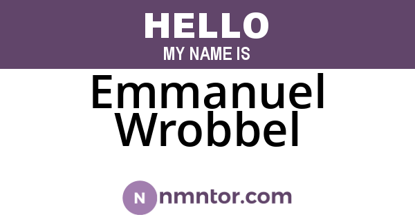 Emmanuel Wrobbel