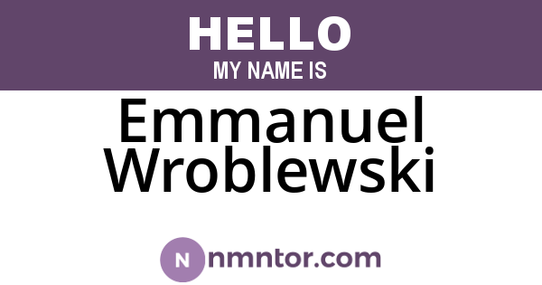 Emmanuel Wroblewski