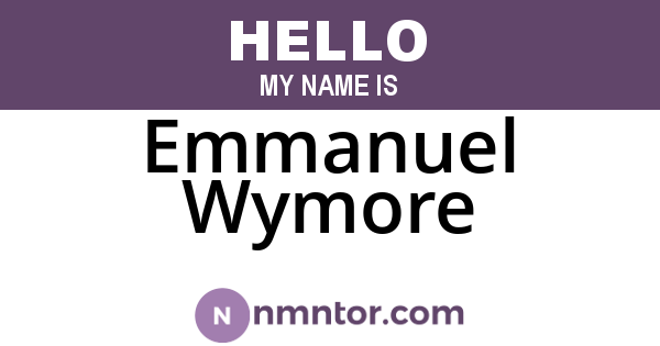 Emmanuel Wymore