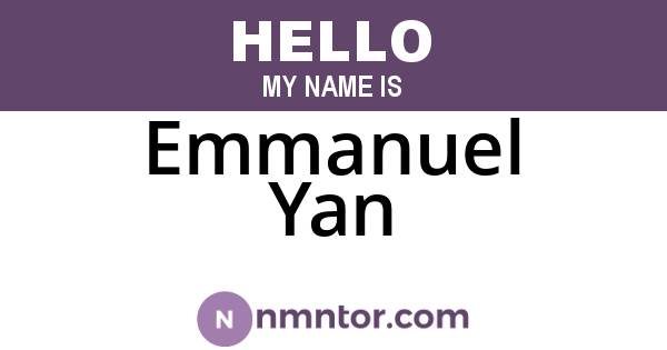 Emmanuel Yan
