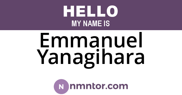 Emmanuel Yanagihara