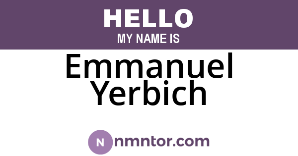 Emmanuel Yerbich