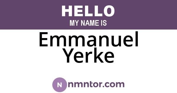 Emmanuel Yerke