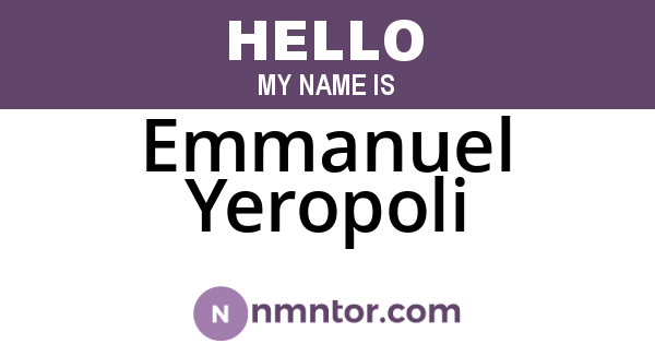 Emmanuel Yeropoli