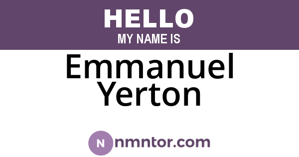 Emmanuel Yerton