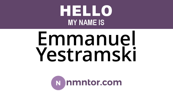 Emmanuel Yestramski