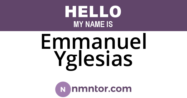 Emmanuel Yglesias
