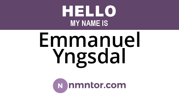 Emmanuel Yngsdal