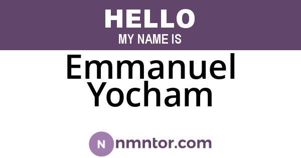 Emmanuel Yocham