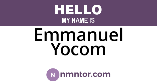 Emmanuel Yocom