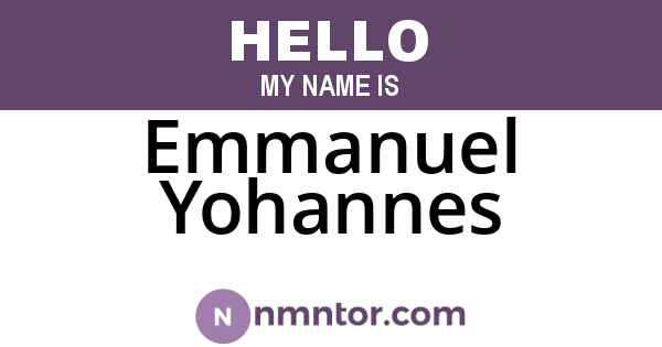 Emmanuel Yohannes
