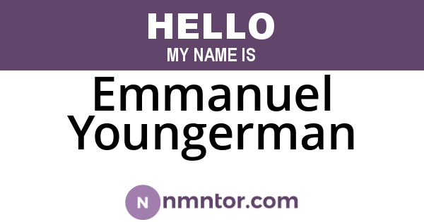 Emmanuel Youngerman