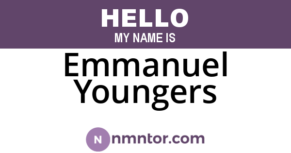 Emmanuel Youngers