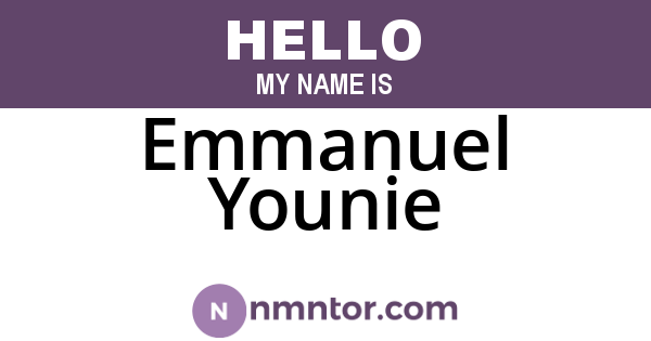 Emmanuel Younie