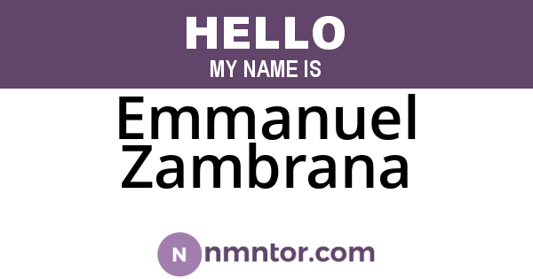Emmanuel Zambrana
