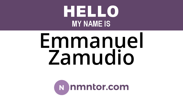 Emmanuel Zamudio