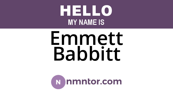 Emmett Babbitt