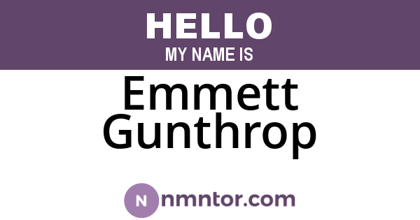 Emmett Gunthrop