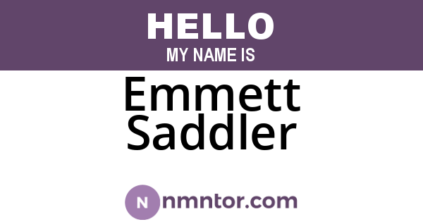 Emmett Saddler