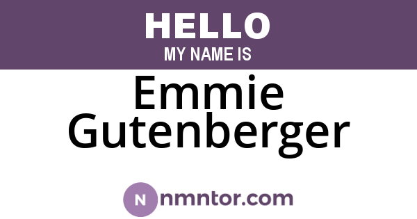 Emmie Gutenberger