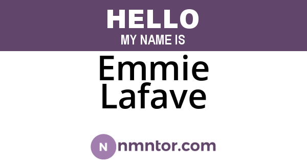 Emmie Lafave