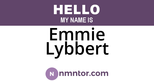Emmie Lybbert