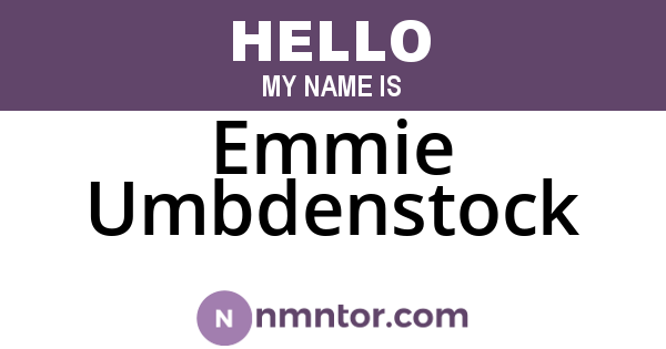 Emmie Umbdenstock