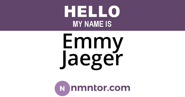 Emmy Jaeger