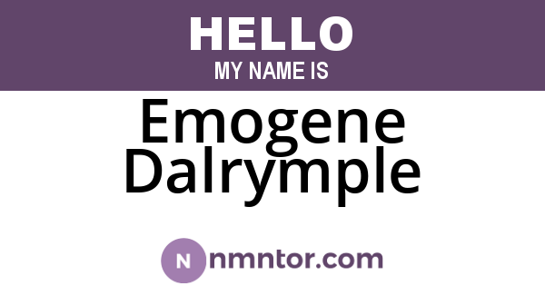 Emogene Dalrymple