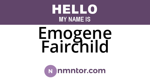 Emogene Fairchild