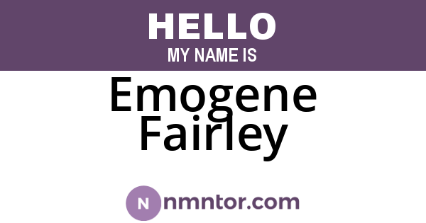 Emogene Fairley