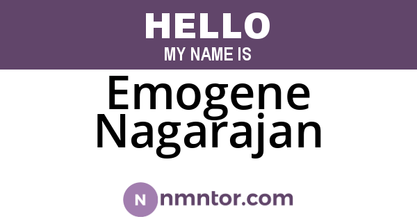 Emogene Nagarajan