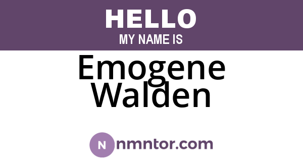 Emogene Walden