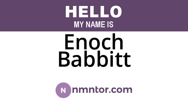 Enoch Babbitt