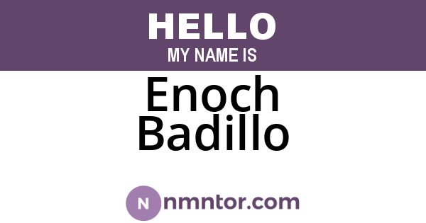 Enoch Badillo