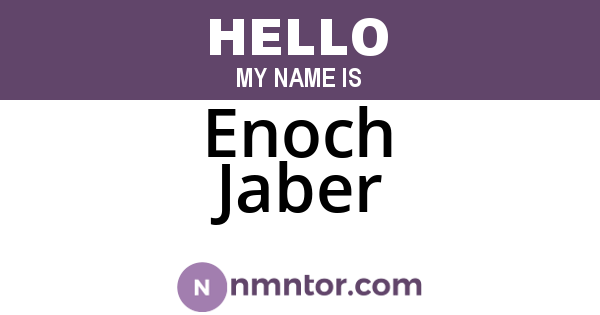 Enoch Jaber