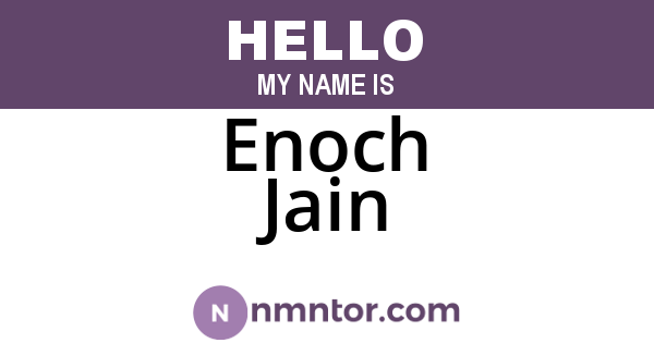 Enoch Jain