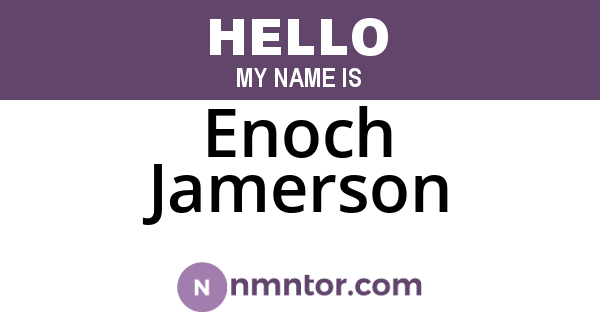 Enoch Jamerson