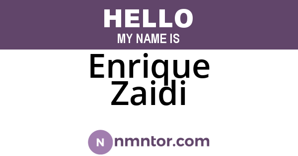 Enrique Zaidi