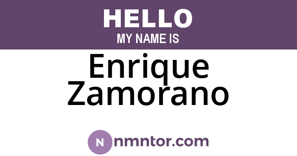 Enrique Zamorano