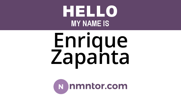 Enrique Zapanta