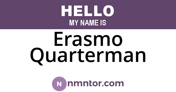 Erasmo Quarterman