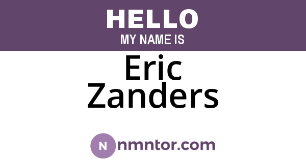 Eric Zanders