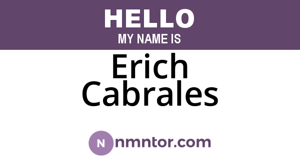 Erich Cabrales