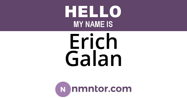 Erich Galan