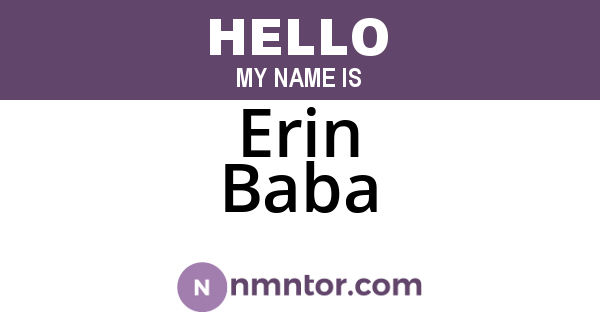 Erin Baba